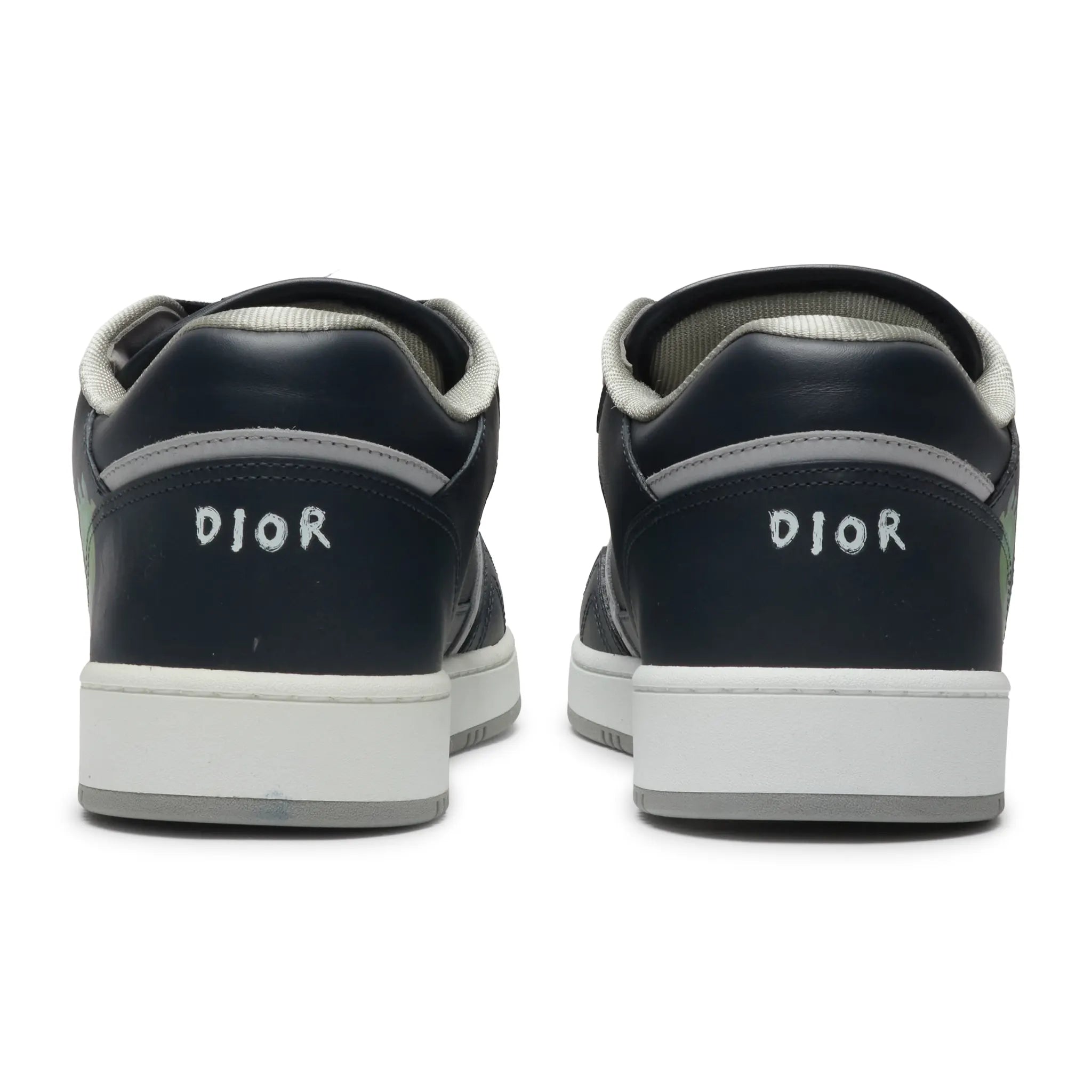Back View of Dior B27 Otani Workshop Navy Smooth Calfskin Sneaker 3SN272ZZC_H530